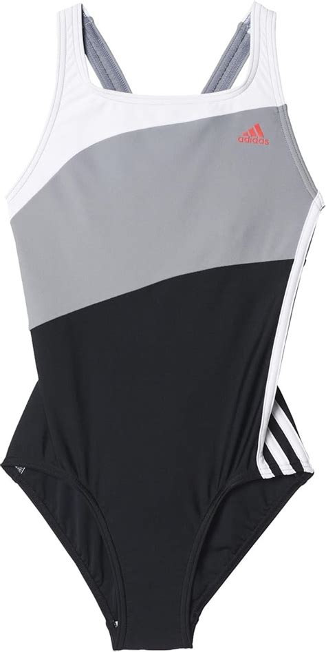 badeanzug von adidas in schwarz grau|adidas Badeanzug 3.